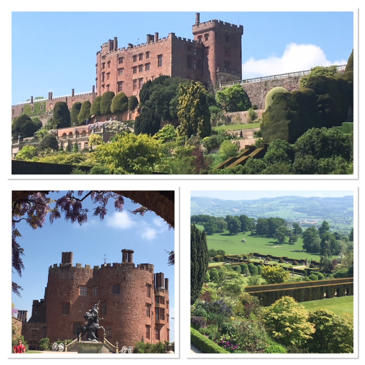 A photo montage of Powis Castle