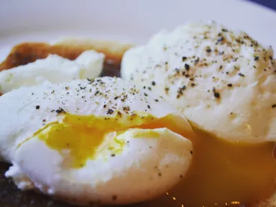 Perfectly cooked, locally sourced poached eggs