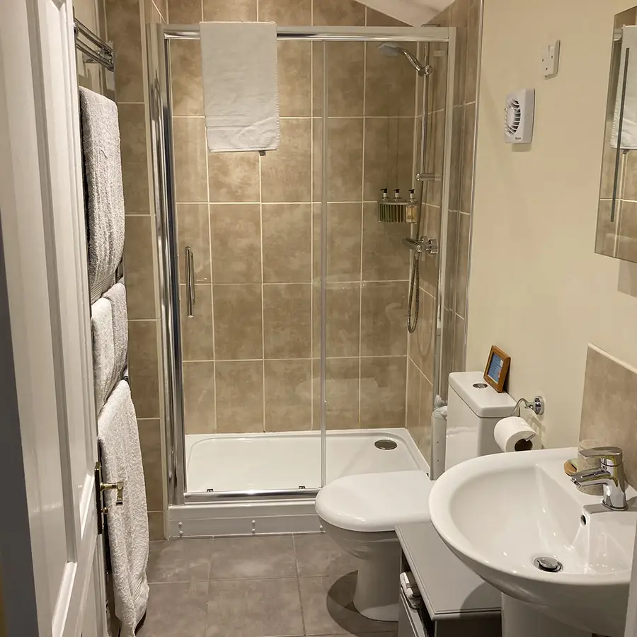 Caradoc room en suite walk in shower